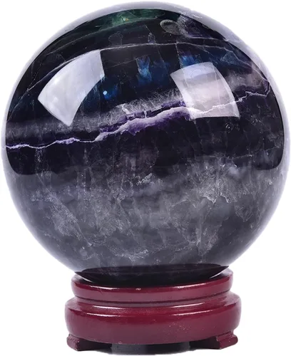 Vista 156 de JIC Gem Piedra Natural de Jaspe Africano Cristal de Curación Esfera Adivinación Bola de Piedra Preciosa, Feng Shui Reiki Aura Decoración