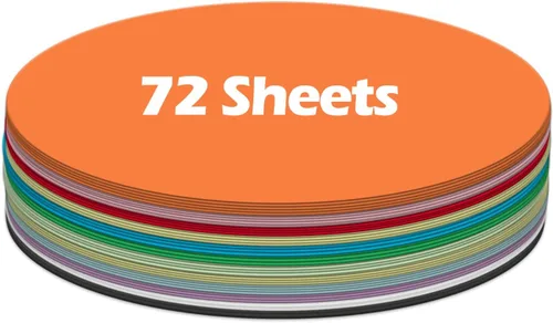Vista 3 de Ezyaid Círculos de papel de cartulina negra para manualidades y manualidades, cartulina gruesa de 6 pulgadas, forma redonda, circular de 92