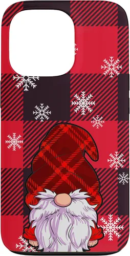 Vista 10 de Christmas Phone Case Red Buffalo Plaid Gnomes Snowflake Case for iPhone 17