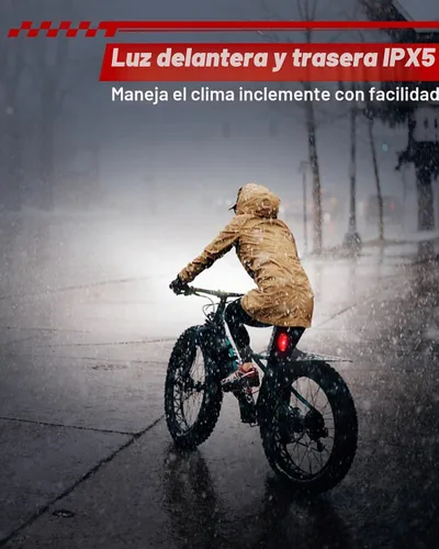 Vista 5 de Luces de bicicleta para montar de noche, luz trasera delantera recargable por USB, juego de faros de bicicleta, luz de aluminio, IPX5 impermeable