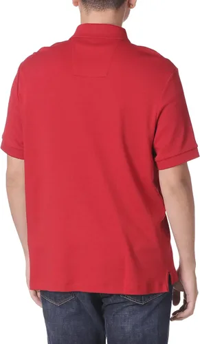 Vista 3 de NAUTICA Polo de algodón suave liso de manga corta para hombre