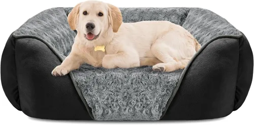 Vista 25 de INVENHO Cama para perros pequeños para perros medianos a grandes, rectangular, ortopédica, suave, relajante, duradera, con parte inferior