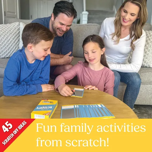 Vista 2 de Ideas de actividades familiares 45 Experiencias para raspar en la noche de juegos familiares Código QR en cada tarjeta para más diversión