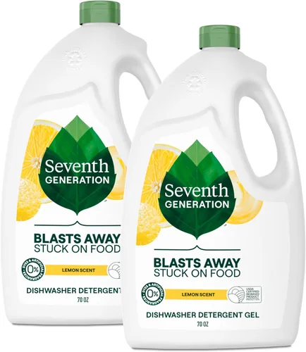 Vista 8 de Seventh Generation Detergente para lavavajillas en gel líquido, aroma a limón, 42 onzas, paquete de 6