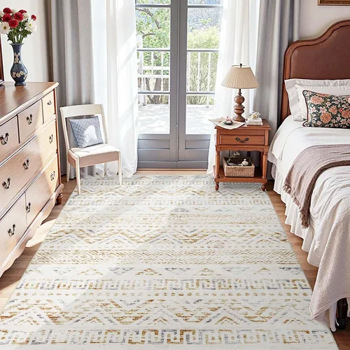 Vista 42 de jinchan Alfombra marroquí de pasillo 2x6 - Alfombra lavable a máquina para cocina, alfombra moderna geométrica, suave, de pelo bajo, alfombra ligera