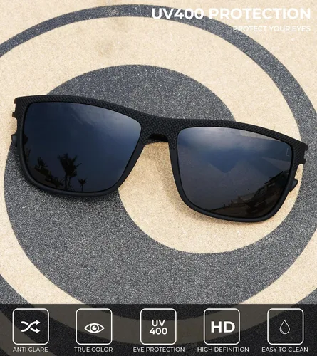 Vista 5 de KALIYADI Gafas de sol polarizadas para hombre, gafas de sol clásicas para conducir, pescar, golf con protección UV400