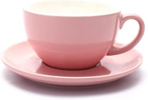 Vista 7 de Coffeezone - Taza de café con platillo de libre servicio, pequeña, para capuchino y café expreso doble, tazas de café de cerámica para cafetería