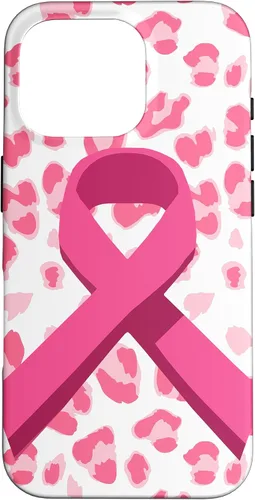 Vista 20 de Funda para iPhone 16 con cinta rosa en estampado de leopardo para concientización sobre el cáncer de mama