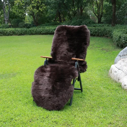 Vista 9 de Alfombra de piel de oveja, mullida y esponjosa, súper suave de 24 x 36 pulgadas, alfombra de pelo de oveja de felpa, alfombras decorativas