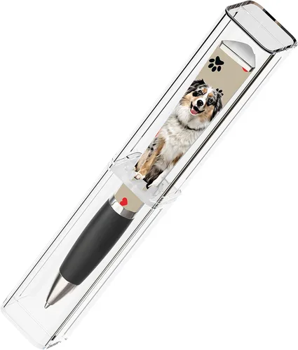 Vista 2 de ANINKABOVE I Love my Aussie Dog - Bolígrafo de punta media, tinta negra, escritura suave, recargable, el mejor regalo para todas las ocasiones