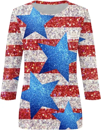 Vista 3 de Tshirts Shirts for Women, Womens Short Sleeve Tops Dressy Casual Summer Graphic Floral Printed Trendy Blouse Tunics