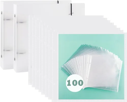 Vista 10 de Briartw Carpeta de almacenamiento para plantillas de galletas con 20 bolsillos de almacenamiento para plantillas, 2 bolsillos por página, se adapta