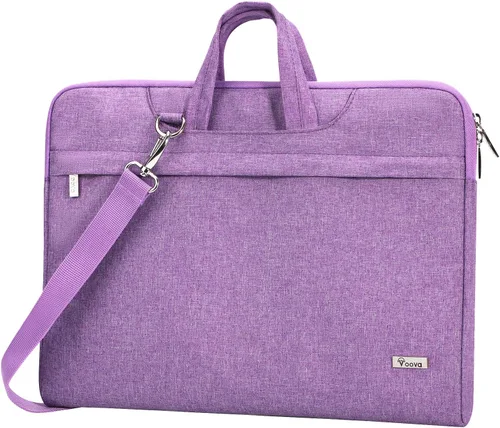 Vista 11 de Voova Bolsa para laptop de 13 14 pulgadas, funda impermeable para computadora con correas para el hombro y asa compatible con MacBook Air 13 Negro