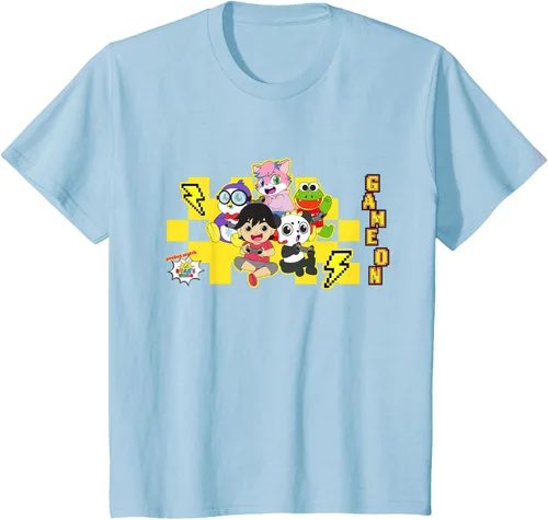 Vista 11 de Ryan's World Game On Characters Camiseta, Negro, S