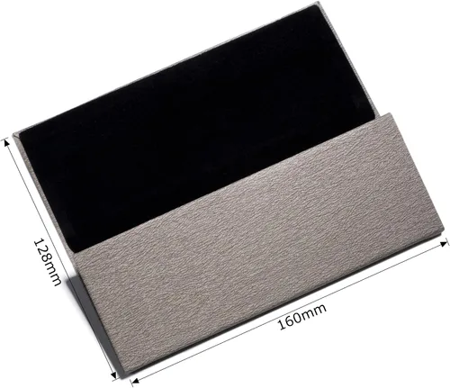 Vista 4 de Funda plegable para lentes que se pliega para llevar cuero y se cierra con imanes