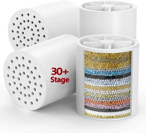 Vista 14 de R7 HD - Paquete de 1 Cartucho de Repuesto Universal de Filtro de Ducha de 33 Etapas - Purificador de Agua Dura que Elimina Cloro, Metales Pesados