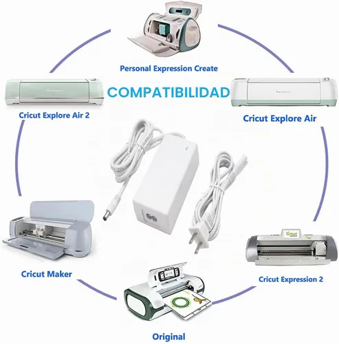 Vista 2 de Adaptador de corriente de 18 V compatible con Cricut Explore air 2/Expression 2/Maker/Explore/Explore Air/Explore