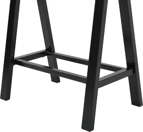 Vista 8 de OSP Home Furnishings Middleton Escritorio de 47 pulgadas con parte superior de vidrio biselado transparente, base negra