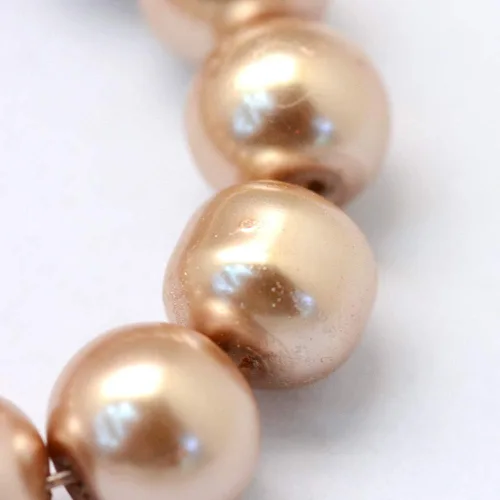 Vista 4 de KISSITTY 105 unids/hebra Burly Wood Satin Luster Glass Round Pearl Spacer Bead Loose Beads 0.315 in para bricolaje joyería artesanía 31.4