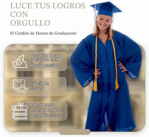 Vista 2 de CLERKMANS Cordón de honor de graduación de oro antiguo Oro envejecido