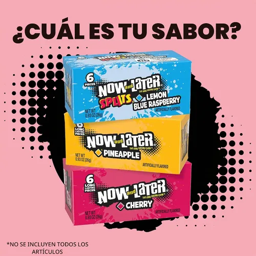 Vista 7 de Caramelo masticable original Now & Later, sabor manzana, barra de 0,93 onzas, paquete de 24