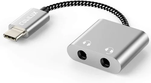 Vista 9 de Cubilux divisor de auriculares de 3,5 mm a doble conector de audio compatible con MacBook iPad iPod, Smartphone, computadora, portátil, tableta, 2