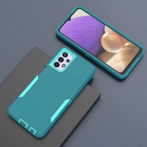 Vista 5 de Asuwish Funda de teléfono para Samsung Galaxy A32 5G 2021 de 6.5 pulgadas con cubierta protectora de pantalla y accesorios de celda de doble capa