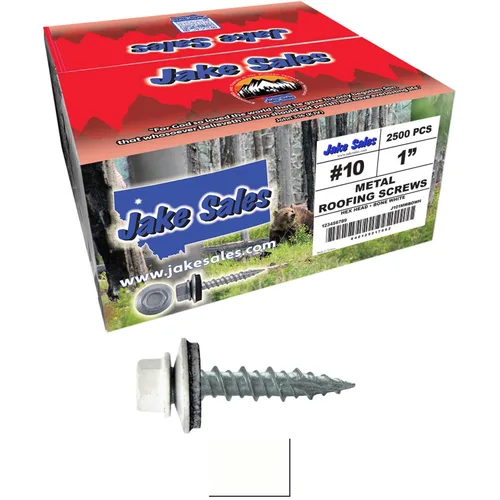 Vista 250 de Tornillos para techos de metal gris ABC 10 x 1 - Cabezal hexagonal - Arandela EPDM - Arandela de arranque automático/roscado - 1 bolsa - 250