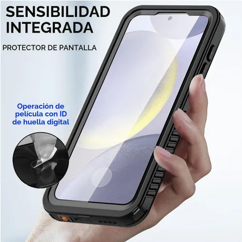 Vista 4 de AICase para Samsung Galaxy S24 Funda impermeable transparente con protector de pantalla incorporado, a prueba de nieve, polvo, golpes, certificación