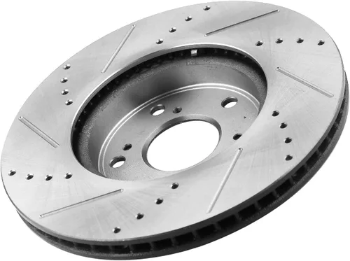 Vista 6 de Kit de pastillas de freno delantero de 11.496 in y rotores de repuesto para Honda Accord 2L 2.4L 3.5L 2013-2018 Rotor de freno de disco perforado