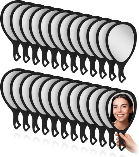 Vista 14 de Zadro Espejo de mano grande con asa, espejos de salón para estilistas, espejo de mano grande para maquillaje, para colgar en la pared