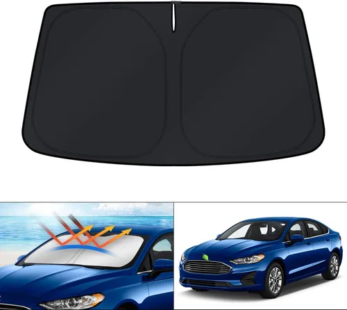 Vista 27 de KUST Parasol para parabrisas para BMW X1 F48 2016, 2017, 2018, 2019, 2020, 2021, 2022, accesorios de ajuste personalizado, parasol plegable