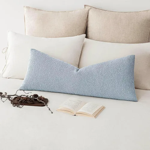 Vista 85 de Foindtower Fundas de almohada decorativas con textura de boucle, fundas de almohada sólidas, neutrales, suaves y acogedoras para silla, sofá