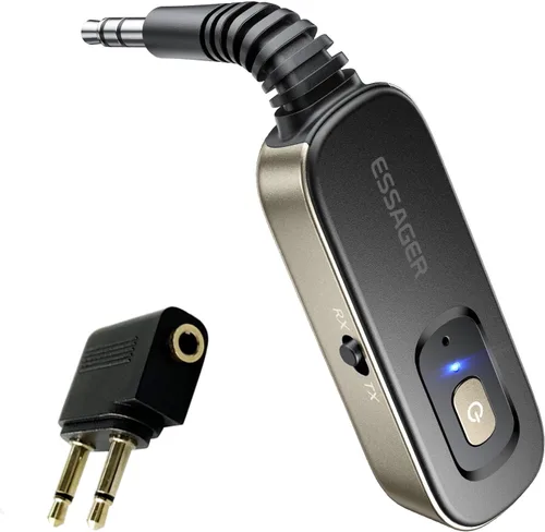 Vista 9 de Receptor Bluetooth para Coche, Adaptador Bluetooth AUX de 3.5mm con Cancelación de Ruido, Transmisor Receptor de Audio Inalámbrico para Estéreo