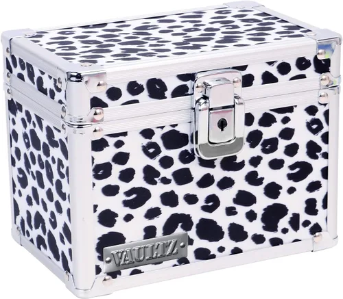 Vista 8 de Vaultz VZ01169 Archivador con candado para tarjetas de índice con tapa abatible - Capacidad para 350 tarjetas de 7,6 x 12,7 cm, color negro