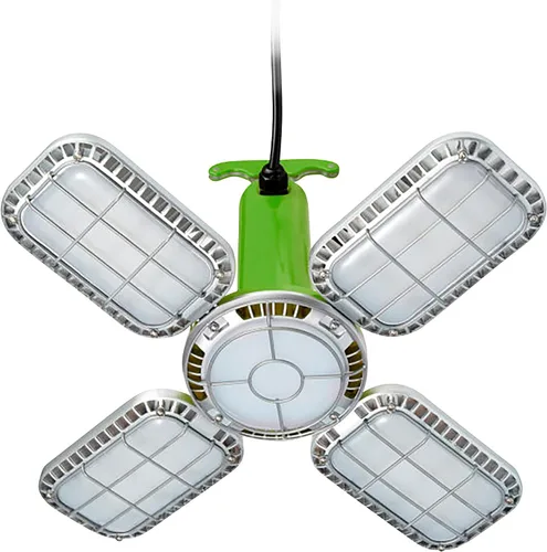 Vista 6 de PowerSmith PTLK516-130 - Luz de trabajo LED temporal de 16,000 lúmenes con 4 paneles pivotantes, gancho de metal de montaje rápido y cable