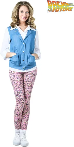 Vista 2 de Disfraz de Jennifer Parker de Regreso al Futuro para adultos Traje de fiesta de cosplay de personajes de película BTTF 80 para mujer