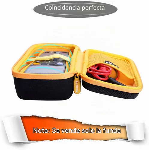 Vista 8 de Funda de transporte LTGEM para herramientas compatible con multímetro digital Fluke 117/115/116/114/113, bolsa de almacenamiento para detección