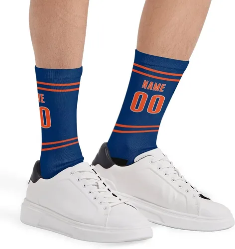 Vista 6 de Calcetines casuales deportivos personalizados, 1 par, añade nombre y número personalizados, regalos para fanáticos del béisbol, hombres y mujeres