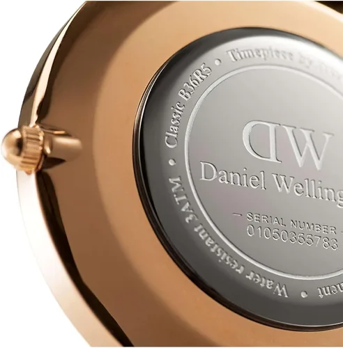Vista 4 de Daniel Wellington Reloj clásico de cuero oro rosa