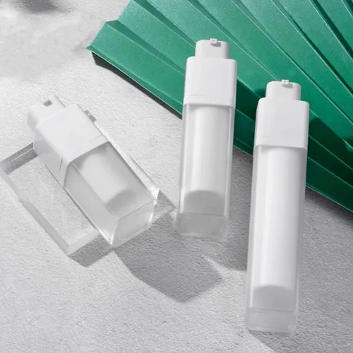 Vista 8 de OSALADI Botellas de viaje recargables sin aire, 3 unidades de plástico con bomba de loción al vacío, frascos cosméticos, mini cuidado de la piel