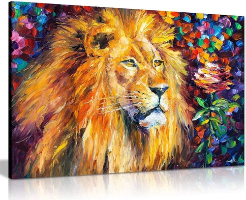 Vista 21 de Pareja bajo un paraguas por Leonid Afremov - Lienzo decorativo para pared (12 x 8 pulgadas)