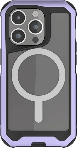 Vista 10 de Ghostek ATOMIC - Funda delgada para Galaxy S21 con parachoques de metal de aluminio y diseño trasero transparente, protección resistente que absorbe
