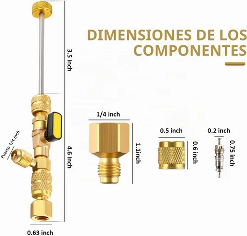 Vista 2 de Mudder Herramienta instaladora de removedor de núcleo de válvula HVAC