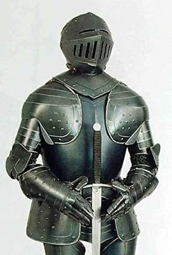 Vista 2 de NauticalMart Traje completo gótico de armadura medieval funcional disfraz