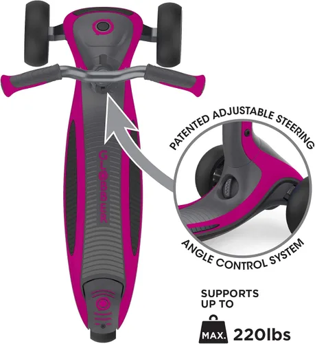 Vista 6 de Globber Ultimum Scooter Patineta de 3 ruedas para adultos y niños de 5 años Patineta plegable con cubierta segura y antideslizante y frenos