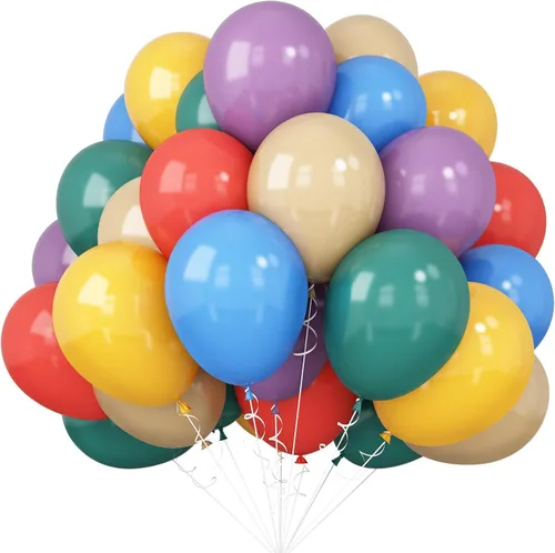Vista 15 de Globos Beige Neutro Dorado Rosado 50 unidades de 12 pulgadas, globos de látex dorado champagne rosado, globos de helio blanco arena, nude, apricot