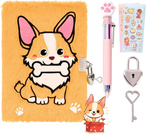 Vista 15 de Axolotl Diario para Niñas con cerradura y llaves, Diario de Niños Cuaderno Escolar de Viaje Juego de Regalo para Escribir y Dibujar, Bolígrafo