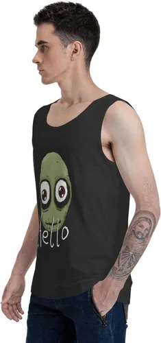 Vista 5 de Anime Manga Ensalada Dedos Tank Top Verano Cuello Redondo Chaleco Algodón Moda Sin Mangas Camiseta