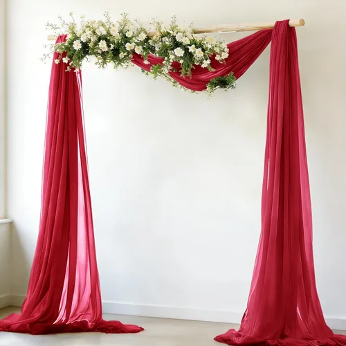 Vista 8 de MLMW Tela de Drapeado para Arco de Boda 1 Panel 29" x 20 Pies Tela Transparente Negra Cortinas de Telón de Fondo para Arco de Boda Cortinas Negro